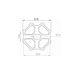 59 mm Tente Motoru Yıldız Adaptör