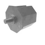 70 mm Alüminyum Sekizgen Boru Başı Pimli